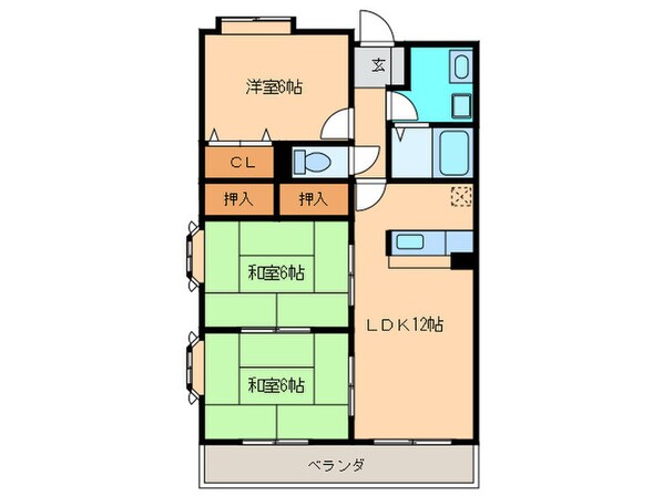 ラプラージュ姪浜の物件間取画像